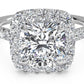 Halo Cushion Cut Engagement Ring