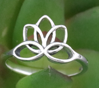 Sterling Silver Lotus Flower Ring