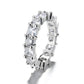 14K White Gold Brilliant & Princess Cut Eternity Ring with Simulated Diamonds