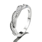 Sterling Silver Twist Ring with crystals