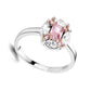 Sterling Silver Bubble Gum Pink Sapphire Engagement Ring