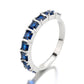 Sapphire & Sterling Silver Prong-Set Band Ring
