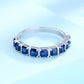 Sapphire & Sterling Silver Prong-Set Band Ring