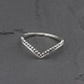 Sterling Silver Chevron Adjustable Millgrain Ring