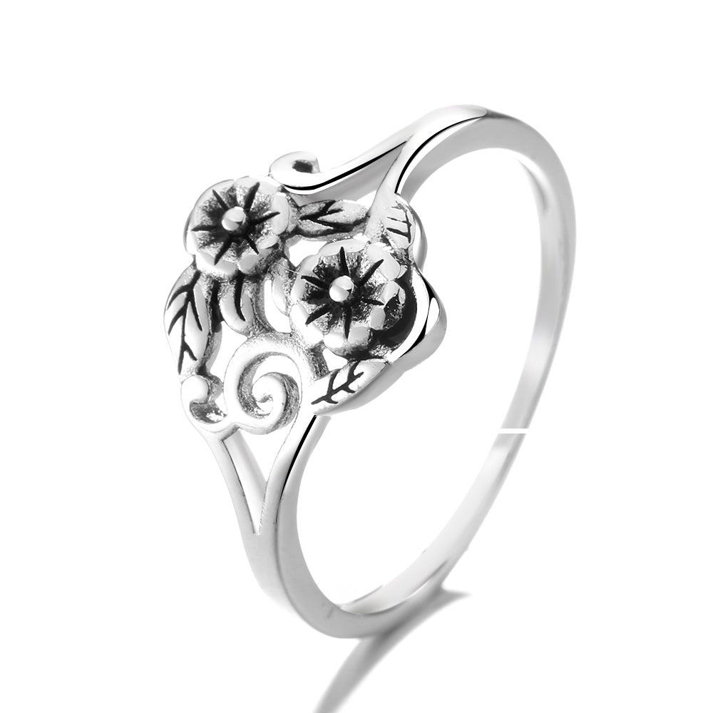 Sterling Silver Artisan Wild Flower Ring