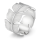 Amy and Annette 14K White Gold Detailed Leaf Ring