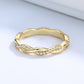 18K Gold Crossover Ring