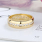 Amy and Annette 14K Gold Channel Set Eternity Band Ring with Crystals