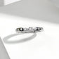 Sterling Silver Band Ring With crystals
