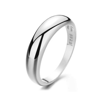 Sterling Silver Graduated Wedding Band Ring