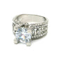 Silver-Tone 5.00 CTTW Engangement Ring with crystals from Swarovski