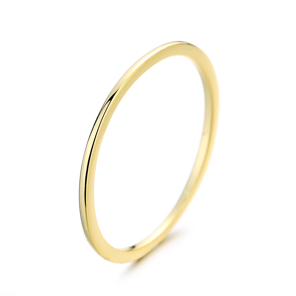 14K Gold and Sterling Silver Thin Band Rings