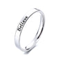 Sterling Silver 'Believe' Band Ring