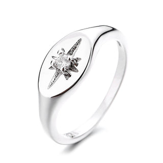 Sterling Silver Starburst Ring with Preciosa Crystals