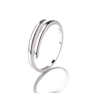Solid Sterling Silver Adjustable Minimalist Ring