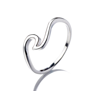 Sterling Silver Surfing Wave Ring