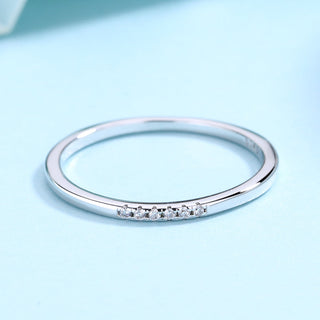 14K Gold and Sterling Silver Stacking Ring With crystals