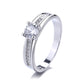 Sterling Silver Round-Cut Ring with crystals from Swarovski