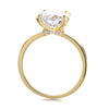 14K Gold and Sterling Silver Round Prong-Set Ring with 4.00 CTTW Brilliant Cut Simulated Diamond