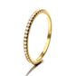 14K Gold and Sterling Silver Eternity Ring with Crystals