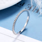 14K Gold and Sterling Silver Eternity Ring with Crystals