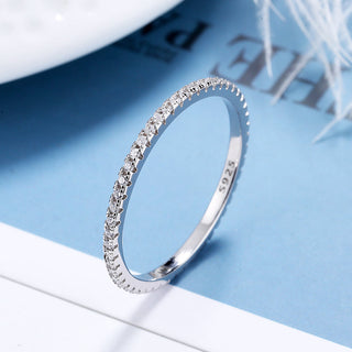 Sterling Silver Eternity Ring With Crystals From Swarovski