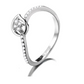 Sterling Silver Leaf Ring with crystals