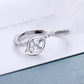 Sterling Silver Leaf Ring with crystals