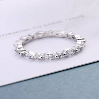 Sterling Silver Stackable Miliigrain Rings With Swarovski