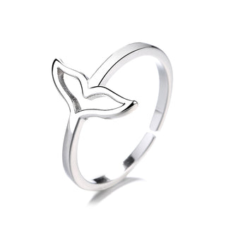 Sterling Silver Adjustable Whale Ring