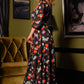 Swann 70s Maxi Dress in Insect Print Crepe | Laura Byrnes & Hope Johnstun