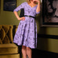 Erin Vintage Style Swing Dress in Lavender Stregheria Bengaline | Laura Byrnes x Hope Johnstun