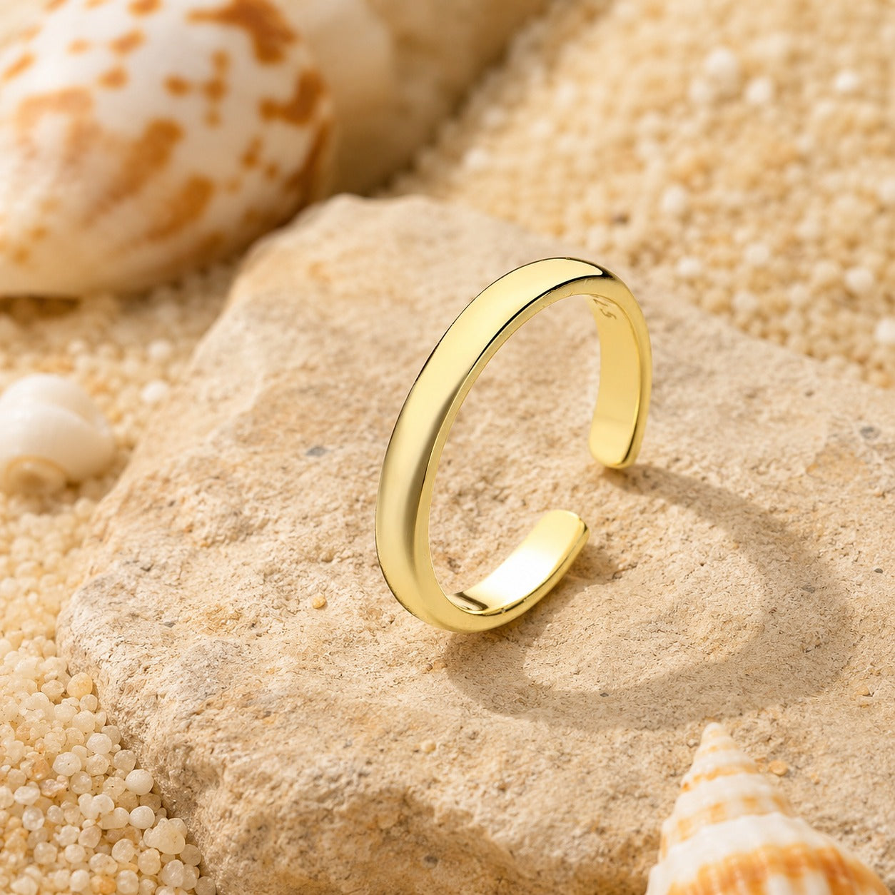 14K Gold and Sterling Silver Toe Ring