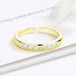 Sterling Silver and 14K Gold Channel-Set Toe Ring