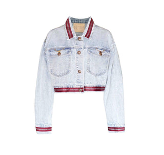 Danielle Denim Jacket with Red Lining – Women’s Casual Style