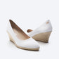 Roses Canvas U Cut Espadrille Wedges