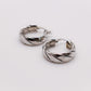 Italian Twirl Sterling Silver Hoop Earrings – Elegant Twisted Design