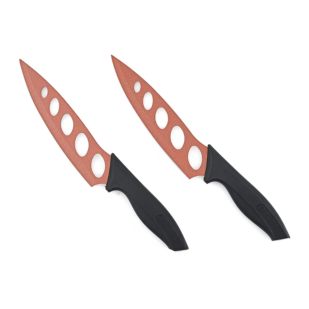 Copper Knife – 2 Pack  Never Needs Sharpening | Stainless Steel Blade with Nonstick Copper Coating