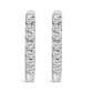 10K Rose Gold 1/4 Cttw Diamond Double Sided Huggie Hoop Earrings