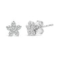 10K White Gold 1/2 Cttw Lab Grown Diamond Star Stud Earrings