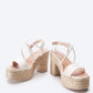 Elia Leather Espadrille Sandal Heels