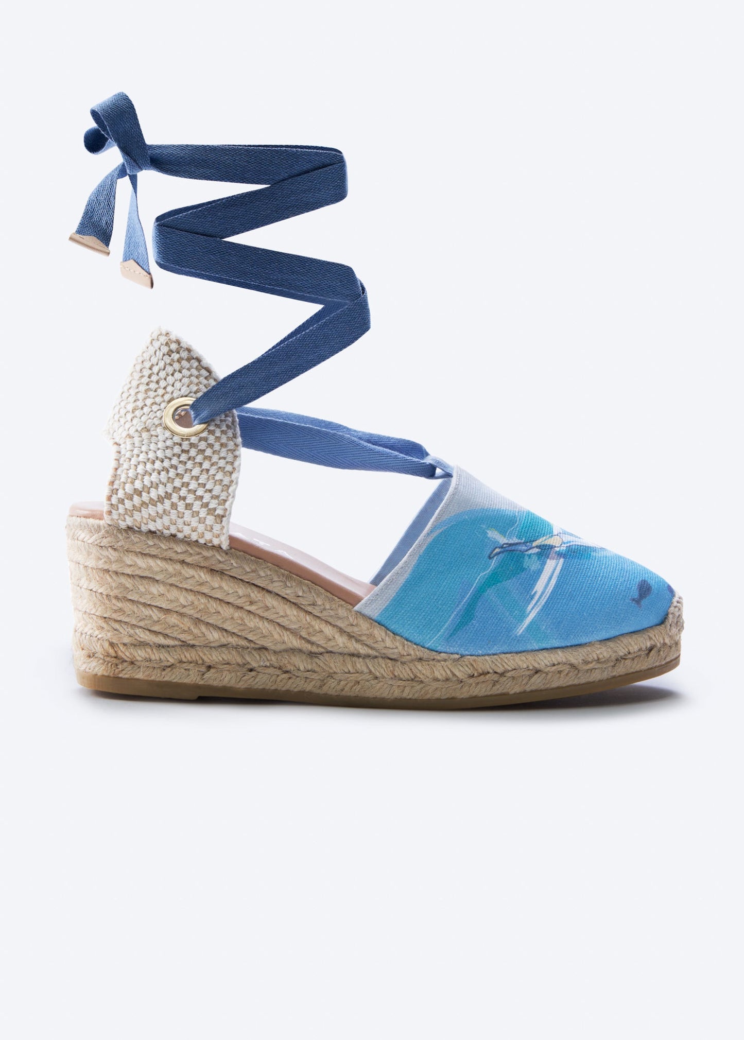 Escala Mediterranean Dreams Canvas Espadrilles Wedges