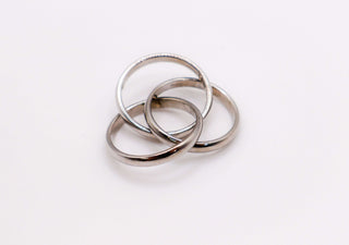 Trinity Silver Linked Ring Set - Elegance Redefined
