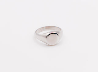 Italian Oval Silver Ring – Elegant Statement Ring for Women
