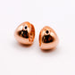 Italian Rose Gold Peanut-Shaped Earrings
