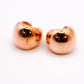 Italian Rose Gold Peanut-Shaped Earrings