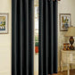 J&V TEXTILES 2 Panels Solid Grommet Faux Silk Window Curtain Drapes Treatment in 84" Length