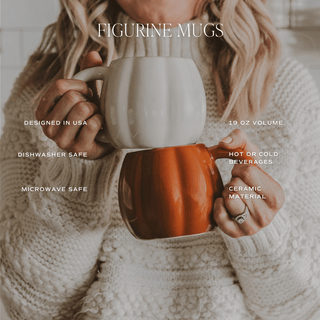 Cream Pumpkin 19oz. Figural Coffee Mug