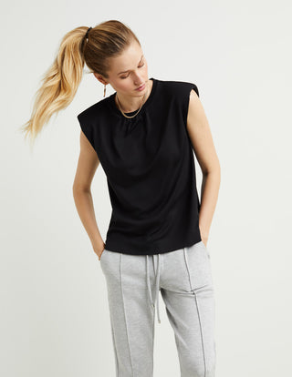 Padded-Shoulder T-Shirt