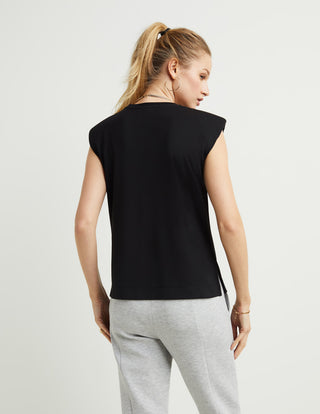 Padded-Shoulder T-Shirt